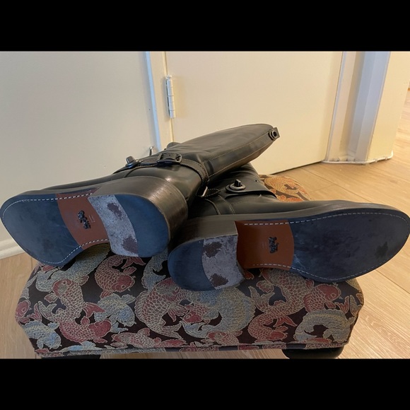 Coach Sutton Leather Black Boots - Picture 4 of 5